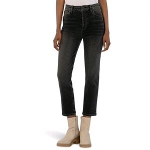 Black Kut From The Kloth Rosa Crop Vintage Straight Leg 12